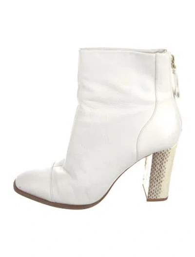 Pre-owned Alexandre Birman Leather Boots In White