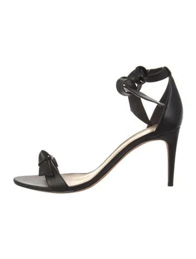 Pre-owned Alexandre Birman Leather Bow Accents D'orsay Pumps In Black