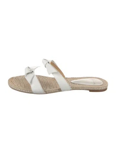 Pre-owned Alexandre Birman Leather Bow Accents Espadrilles In White