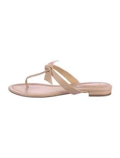 Pre-owned Alexandre Birman Leather Bow Accents In Neutral