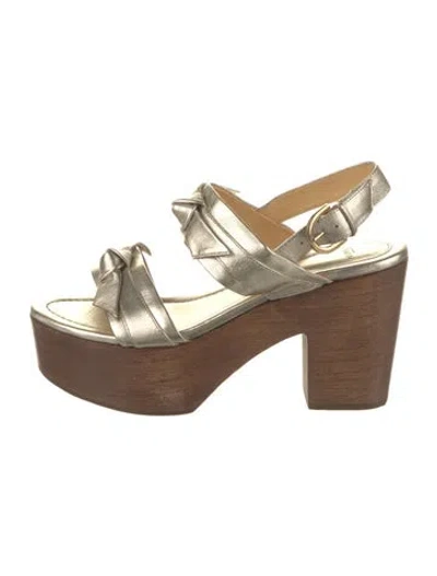 Pre-owned Alexandre Birman Leather Bow Accents Pumps