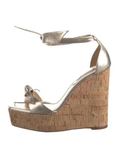 Pre-owned Alexandre Birman Leather Bow Accents Sandals