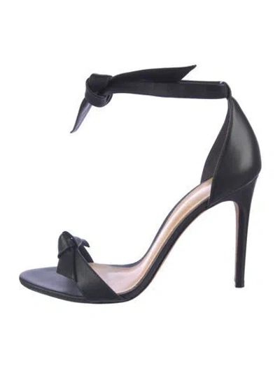 Pre-owned Alexandre Birman Leather Bow Accents Sandals In Blue