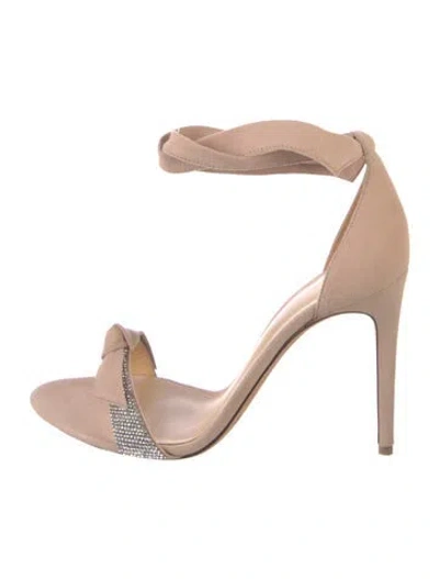 Pre-owned Alexandre Birman Leather Bow Accents Sandals In Neutral