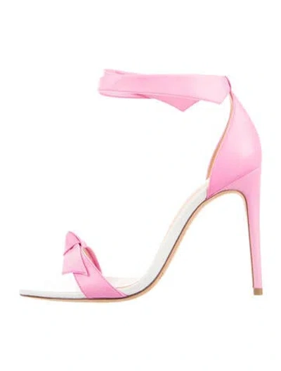 Pre-owned Alexandre Birman Leather Bow Accents Sandals In Pink
