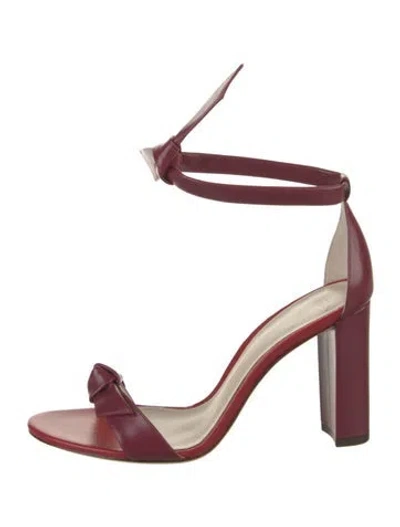 Pre-owned Alexandre Birman Leather Bow Accents Sandals In Red