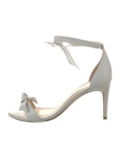 Pre-owned Alexandre Birman Leather Bow Accents Sandals In White