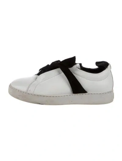 Pre-owned Alexandre Birman Leather Bow Accents Sneakers In Multi