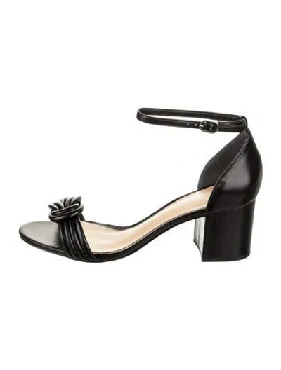 Pre-owned Alexandre Birman Leather Braided Accents Sandals In Black