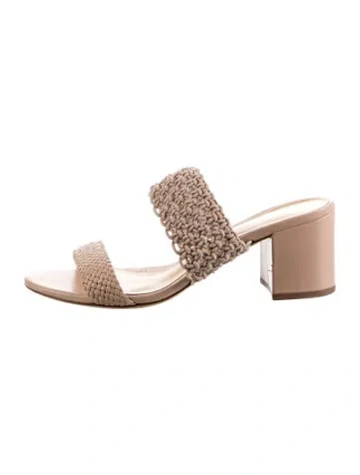 Pre-owned Alexandre Birman Leather Braided Accents Sandals In Neutrals