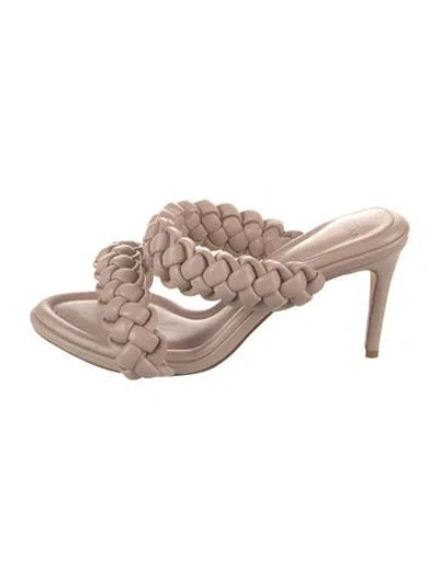 Pre-owned Alexandre Birman Leather Braided Accents Sandals In Neutrals