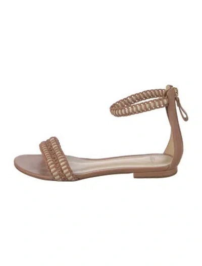 Pre-owned Alexandre Birman Leather Braided Accents Sandals In Pink
