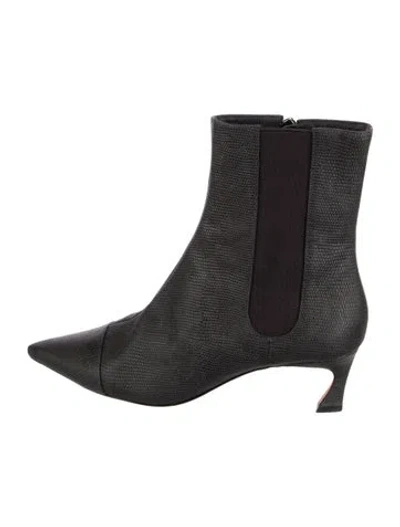 Pre-owned Alexandre Birman Leather Chelsea Boots In Gray