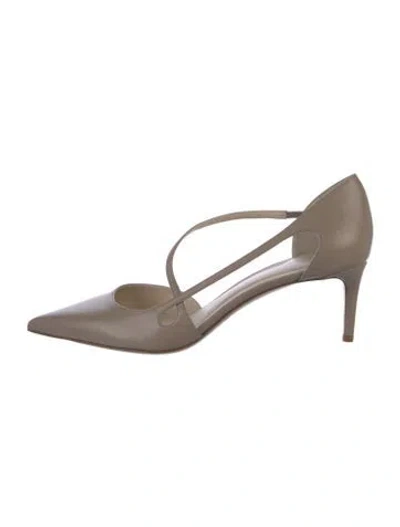 Pre-owned Alexandre Birman Leather D'orsay Pumps In Brown