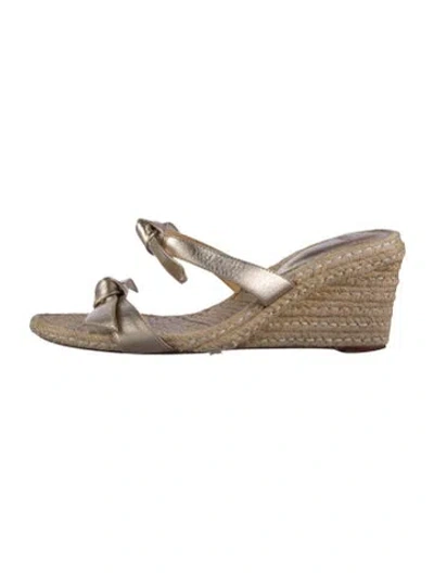 Pre-owned Alexandre Birman Leather Espadrilles In Gold
