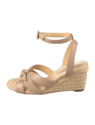 Pre-owned Alexandre Birman Leather Espadrilles In Neutral