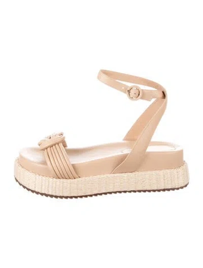 Pre-owned Alexandre Birman Leather Espadrilles In Neutral