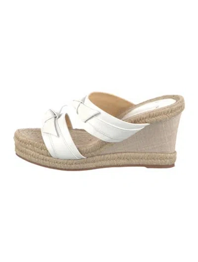 Pre-owned Alexandre Birman Leather Espadrilles In White