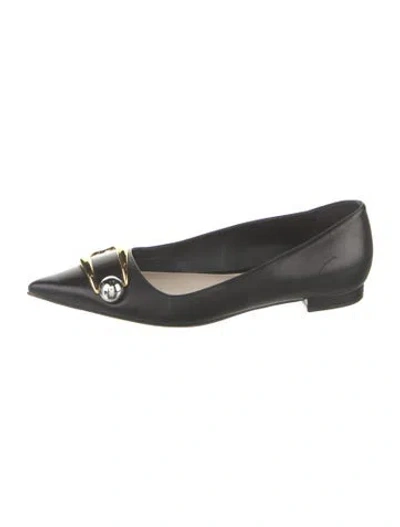 Pre-owned Alexandre Birman Leather Flats In Black