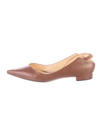 Pre-owned Alexandre Birman Leather Flats In Brown