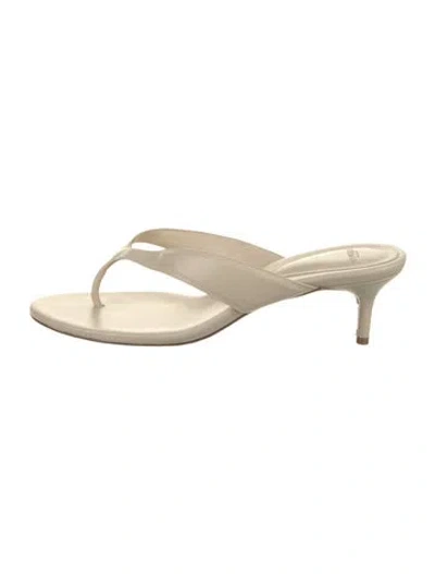 Pre-owned Alexandre Birman Leather Flip Flops In Neutrals