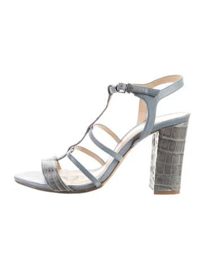 Pre-owned Alexandre Birman Leather Gladiator Sandals In Blue