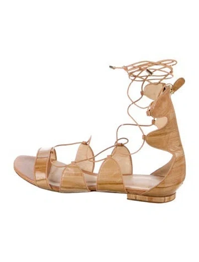 Pre-owned Alexandre Birman Leather Gladiator Sandals In Brown