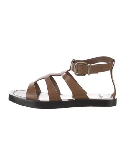 Pre-owned Alexandre Birman Leather Gladiator Sandals In Brown