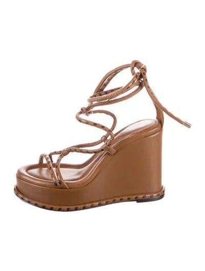 Pre-owned Alexandre Birman Leather Gladiator Sandals In Brown