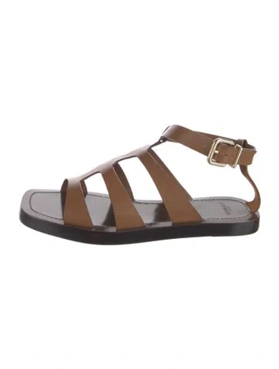 Pre-owned Alexandre Birman Leather Gladiator Sandals In Brown