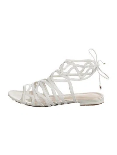 Pre-owned Alexandre Birman Leather Gladiator Sandals In White