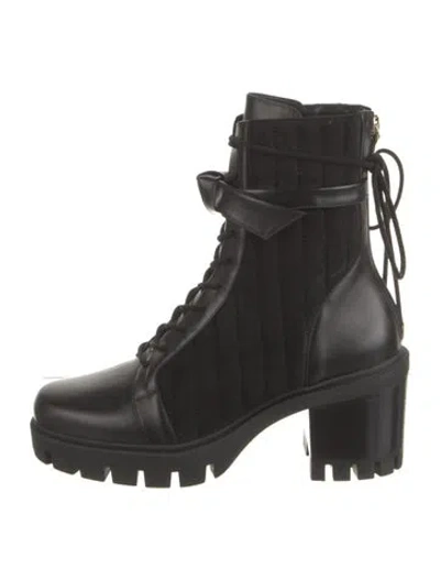 Pre-owned Alexandre Birman Leather Lace-up Boots In Black