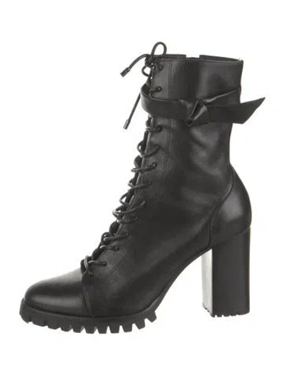 Pre-owned Alexandre Birman Leather Lace-up Boots In Black