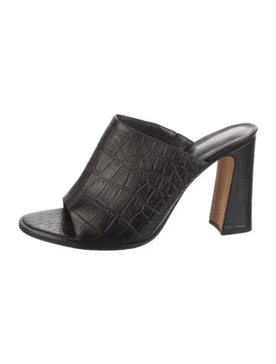 Pre-owned Alexandre Birman Leather Mules In Black