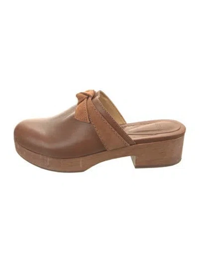 Pre-owned Alexandre Birman Leather Mules In Brown