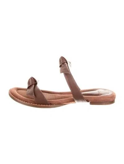Pre-owned Alexandre Birman Leather Mules In Brown