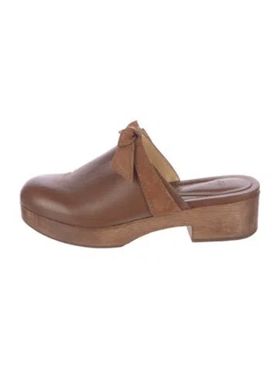 Pre-owned Alexandre Birman Leather Mules In Brown