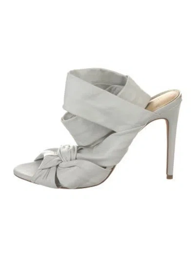 Pre-owned Alexandre Birman Leather Mules In White