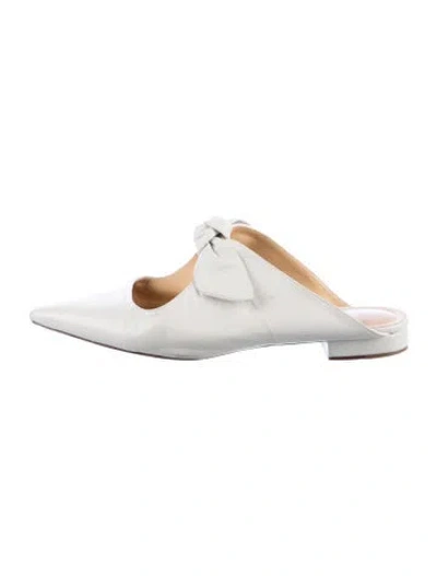 Pre-owned Alexandre Birman Leather Mules In White