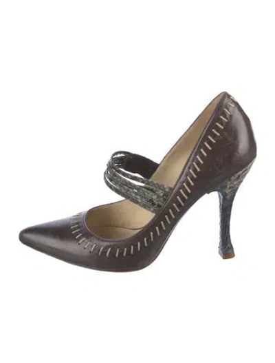 Pre-owned Alexandre Birman Leather Pumps In Neutral