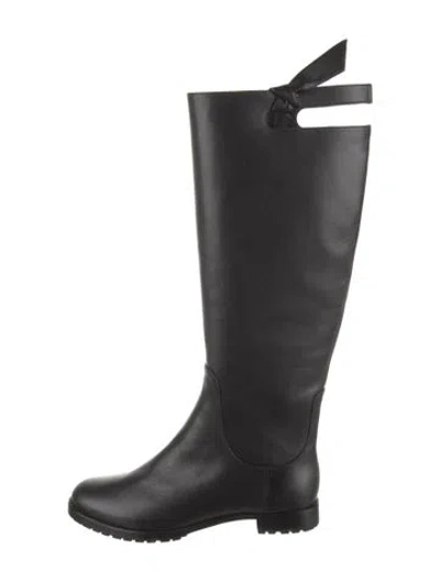 Pre-owned Alexandre Birman Leather Rain Boots In Black