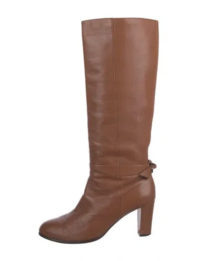 Pre-owned Alexandre Birman Leather Riding Boots In Brown