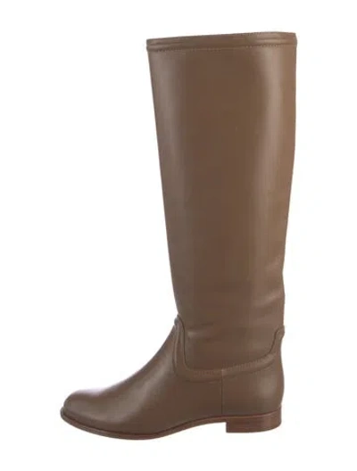 Pre-owned Alexandre Birman Leather Riding Boots In Brown