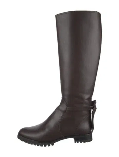 Pre-owned Alexandre Birman Leather Riding Boots In Brown