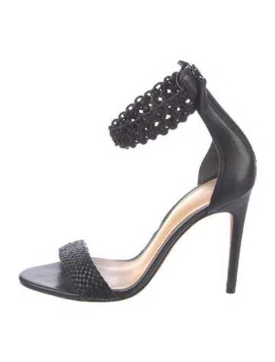 Pre-owned Alexandre Birman Leather Sandals In Black