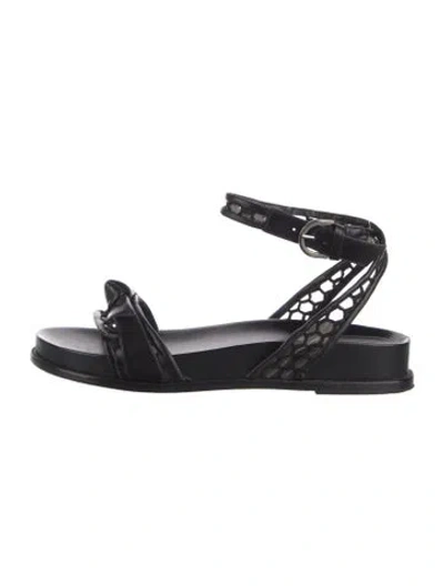 Pre-owned Alexandre Birman Leather Sandals In Black