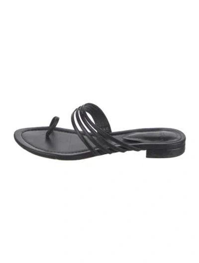 Pre-owned Alexandre Birman Leather Sandals In Black