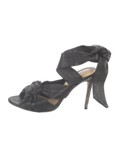 Pre-owned Alexandre Birman Leather Sandals In Black