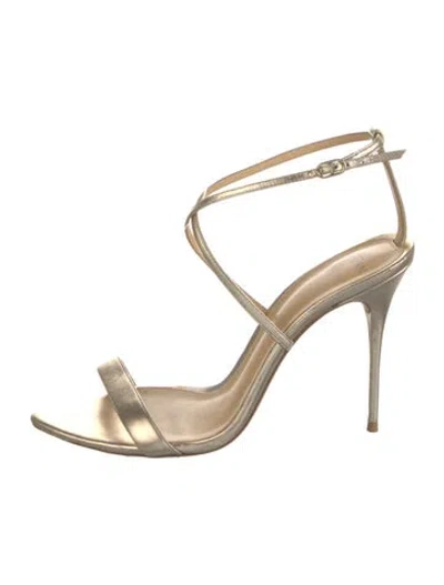 Pre-owned Alexandre Birman Leather Sandals In Gold