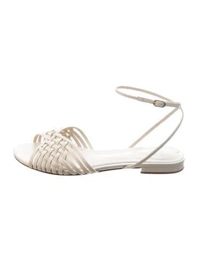 Pre-owned Alexandre Birman Leather Sandals In Gold